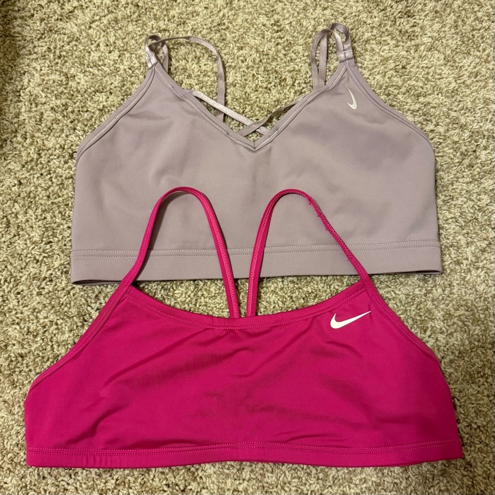 Nike Women's Sports Bra Bundle - Pink and Purple